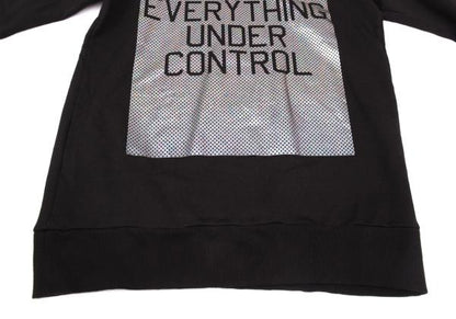 Y-3 Black Square Dot Foil Logo Print Sweatshirt Size L
