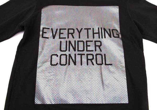 Y-3 Black Square Dot Foil Logo Print Sweatshirt Size L