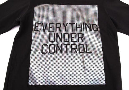 Y-3 Black Square Dot Foil Logo Print Sweatshirt Size L