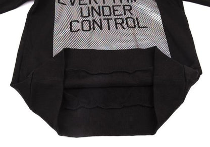 Y-3 Black Square Dot Foil Logo Print Sweatshirt Size L