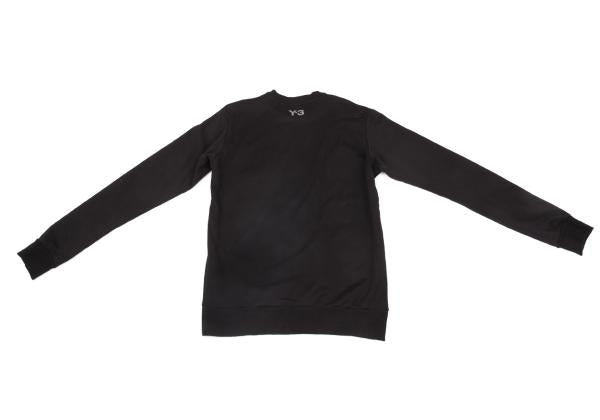Y-3 Black Square Dot Foil Logo Print Sweatshirt Size L
