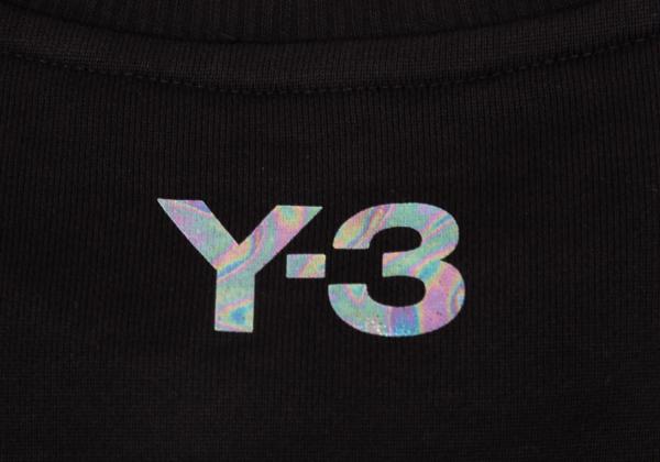Y-3 Black Square Dot Foil Logo Print Sweatshirt Size L