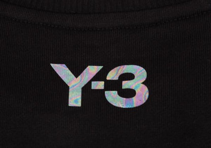 Y-3 Black Square Dot Foil Logo Print Sweatshirt Size L