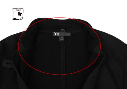 Y-3 Cotton Strap Sweat Jacket Black Size S