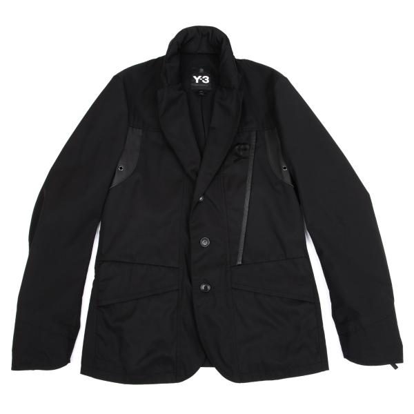 Y-3 Faux Leather Panel Ventilation Jacket Black Size S