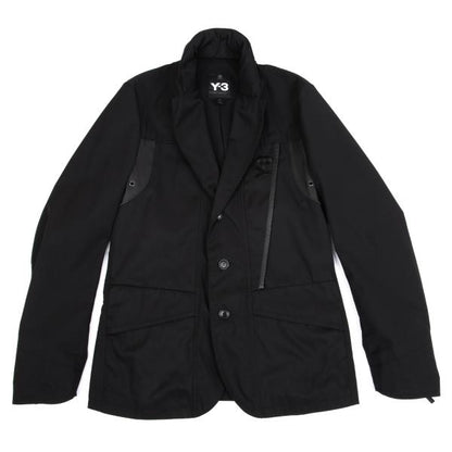 Y-3 Faux Leather Panel Ventilation Jacket Black Size S