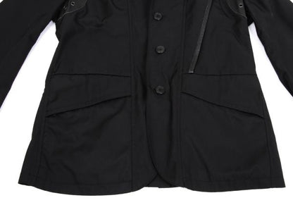Y-3 Faux Leather Panel Ventilation Jacket Black Size S