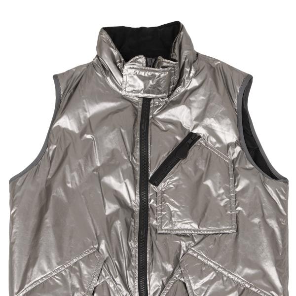 Y-3 Poly Metallic Padded Vest Silver Size S