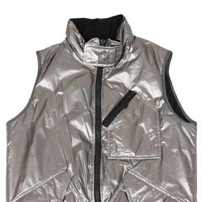 Y-3 Poly Metallic Padded Vest Silver Size S