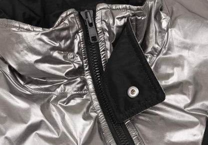 Y-3 Poly Metallic Padded Vest Silver Size S