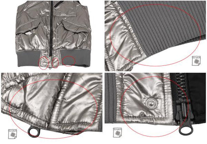 Y-3 Poly Metallic Padded Vest Silver Size S