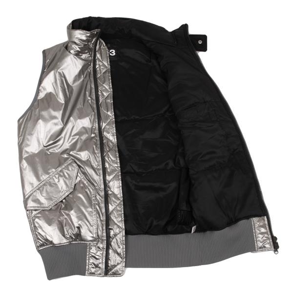 Y-3 Poly Metallic Padded Vest Silver Size S