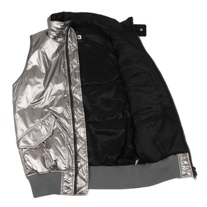 Y-3 Poly Metallic Padded Vest Silver Size S