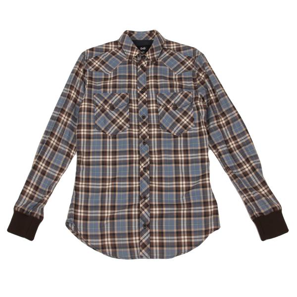 Dolce & Gabbana D&G Cotton Check Western Yoke Shirt Size M