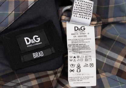 Dolce & Gabbana D&G Cotton Check Western Yoke Shirt Size M
