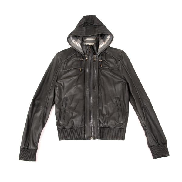 Dolce & Gabbana D&G Lamb Ribbed Hooded Zip Jacket Size 46