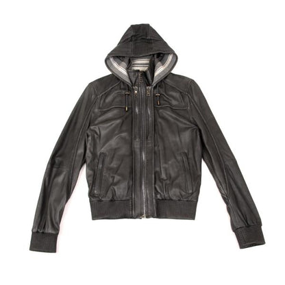 Dolce & Gabbana D&G Lamb Ribbed Hooded Zip Jacket Size 46