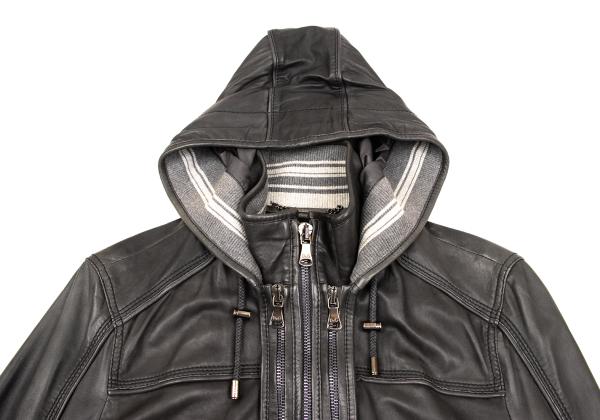 Dolce & Gabbana D&G Lamb Ribbed Hooded Zip Jacket Size 46