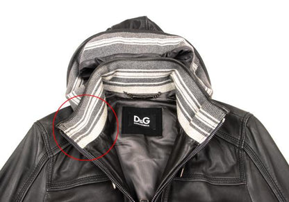 Dolce & Gabbana D&G Lamb Ribbed Hooded Zip Jacket Size 46