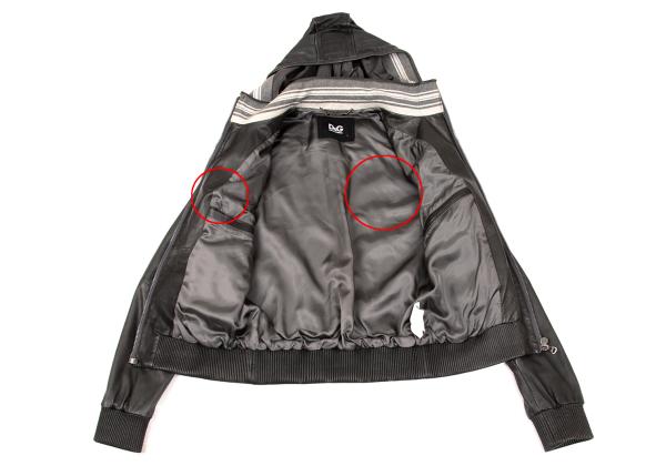 Dolce & Gabbana D&G Lamb Ribbed Hooded Zip Jacket Size 46