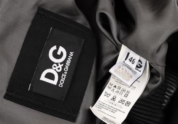 Dolce & Gabbana D&G Lamb Ribbed Hooded Zip Jacket Size 46