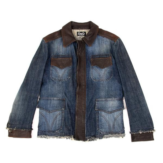 Dolce & Gabbana D&G Cut-off Panel Jacket Indigo Size M