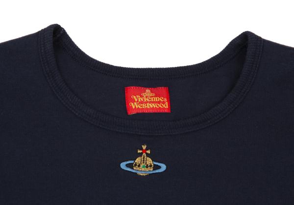 Vivienne Westwood Cotton Orb Embroidered T-Shirt Navy Size M