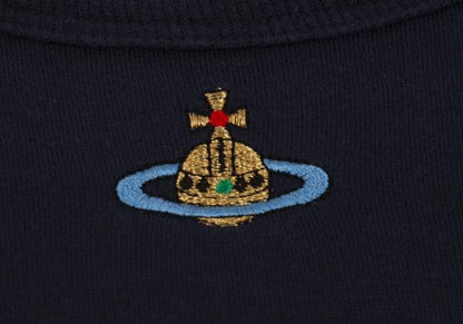 Vivienne Westwood Cotton Orb Embroidered T-Shirt Navy Size M