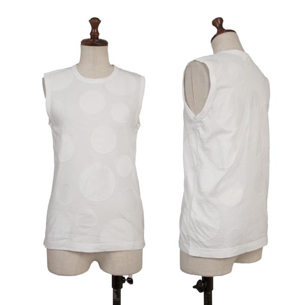 COMME des GARCONS Cotton Dot Patch Tank Top White Size S