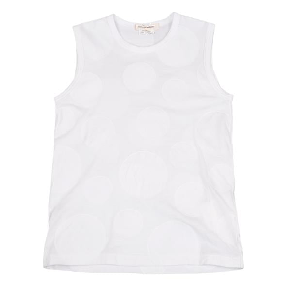 COMME des GARCONS Cotton Dot Patch Tank Top White Size S