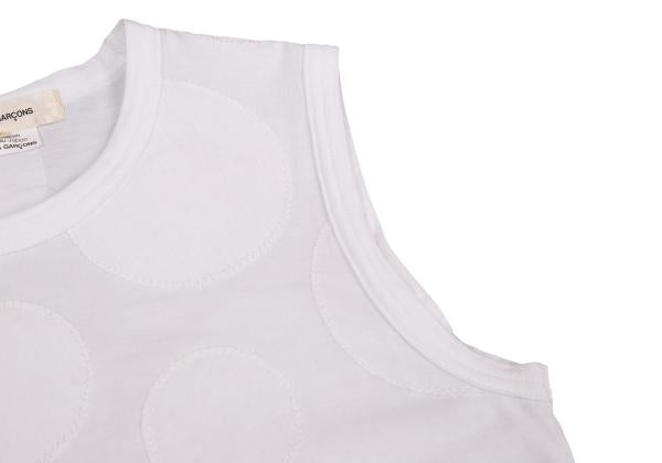 COMME des GARCONS Cotton Dot Patch Tank Top White Size S