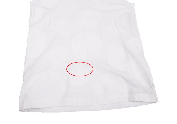 COMME des GARCONS Cotton Dot Patch Tank Top White Size S