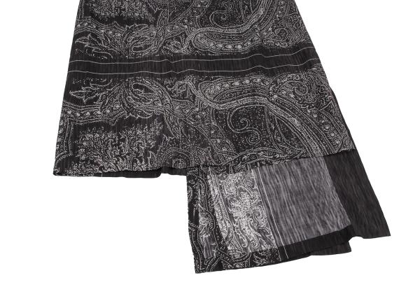 Yohji Yamamoto FEMME 19SS Rayon Paisley Skirt Black Size 1