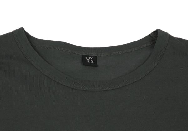 Y's 20AW Cotton Logo Pigment Print T-Shirt Blue Size 2