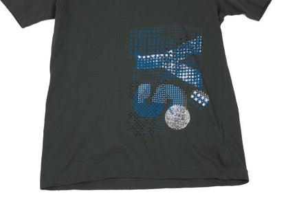 Y's 20AW Cotton Logo Pigment Print T-Shirt Blue Size 2