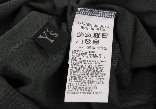 Y's 20AW Cotton Logo Pigment Print T-Shirt Blue Size 2