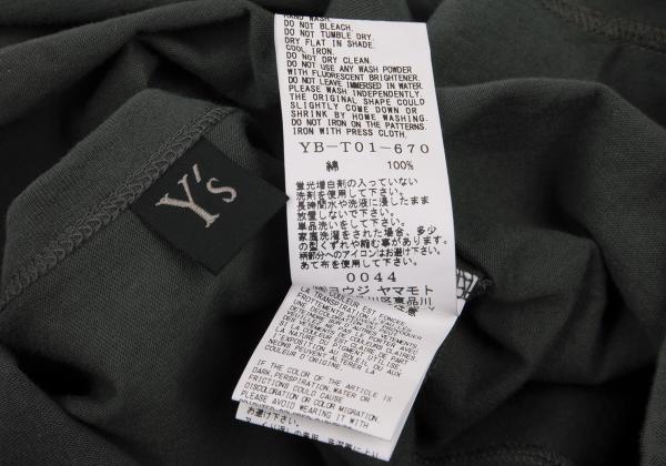 Y's 20AW Cotton Logo Pigment Print T-Shirt Blue Size 2
