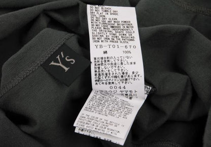 Y's 20AW Cotton Logo Pigment Print T-Shirt Blue Size 2