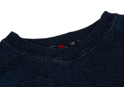 45rpm 45R Indigo Dye One Point Logo V-Neck Sweatshirt Size 5