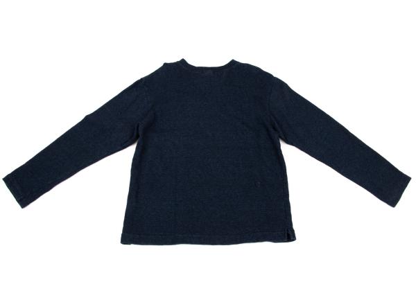 45rpm 45R Indigo Dye One Point Logo V-Neck Sweatshirt Size 5