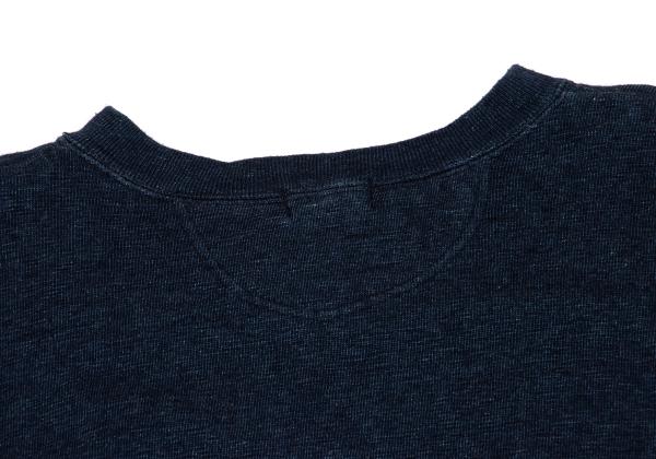 45rpm 45R Indigo Dye One Point Logo V-Neck Sweatshirt Size 5