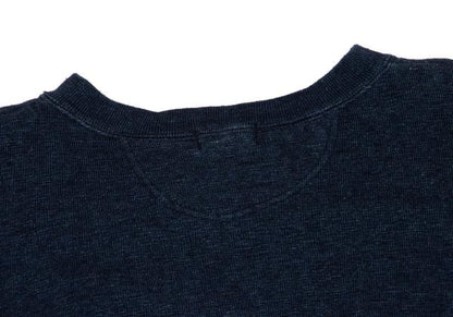 45rpm 45R Indigo Dye One Point Logo V-Neck Sweatshirt Size 5
