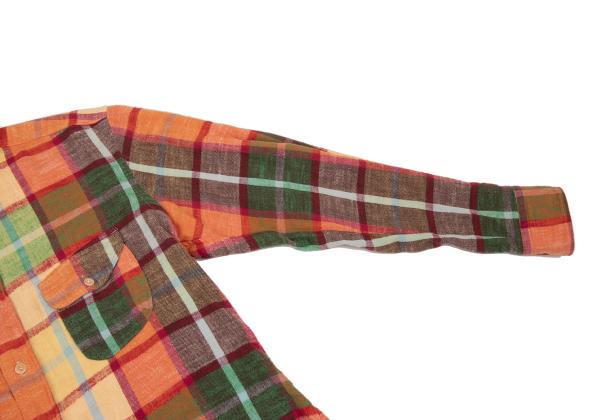 45rpm 45R Colorful Check Flannel Shirt Red Multi Size 3