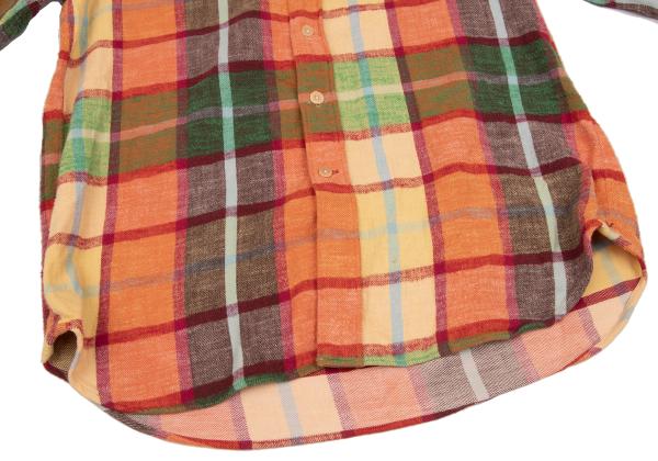45rpm 45R Colorful Check Flannel Shirt Red Multi Size 3