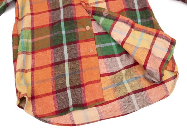 45rpm 45R Colorful Check Flannel Shirt Red Multi Size 3