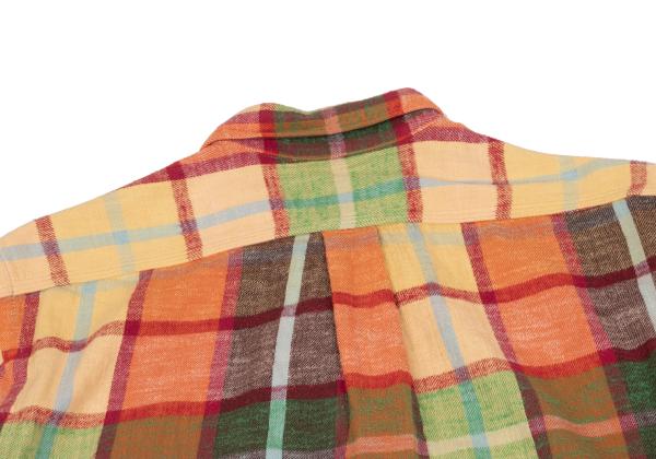 45rpm 45R Colorful Check Flannel Shirt Red Multi Size 3