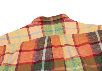 45rpm 45R Colorful Check Flannel Shirt Red Multi Size 3