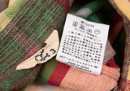 45rpm 45R Colorful Check Flannel Shirt Red Multi Size 3