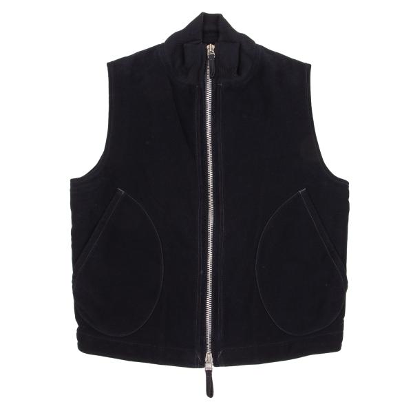 45rpm Cotton Velour Padded Double Zip Vest Blue Size 3