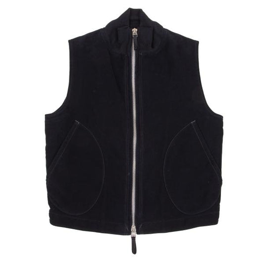 45rpm Cotton Velour Padded Double Zip Vest Blue Size 3